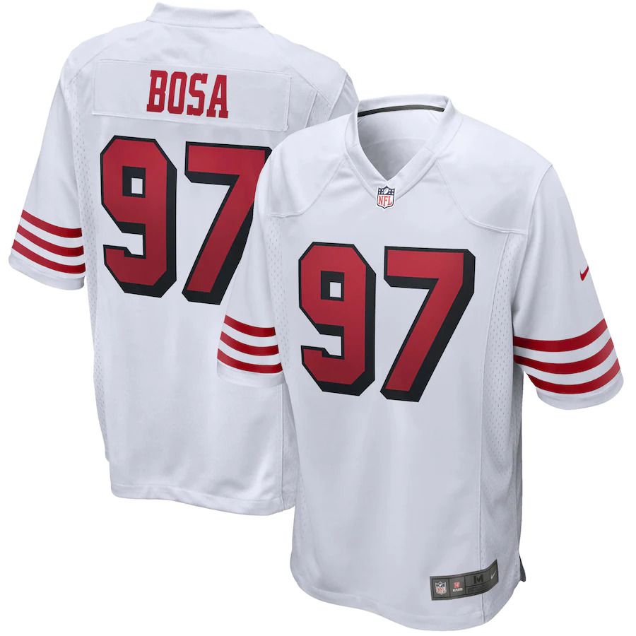 Men San Francisco 49ers 97 Nick Bosa Nike White Alternate Game NFL Jersey